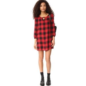 Madewell Signal Buffalo Check Tunic Dress Wool 2XS